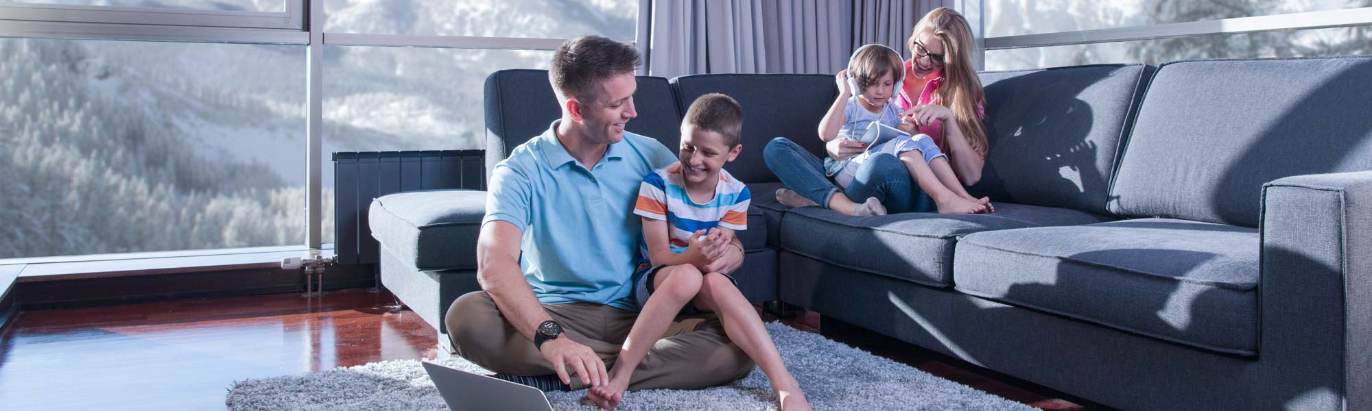 Family enjoying great air quality