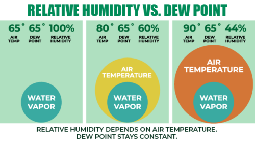 RH dew point graphic